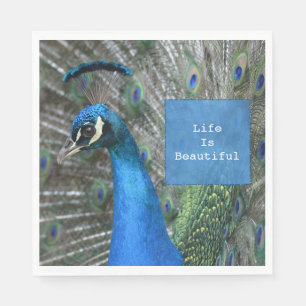 Kauai Peacock Feathers Servet