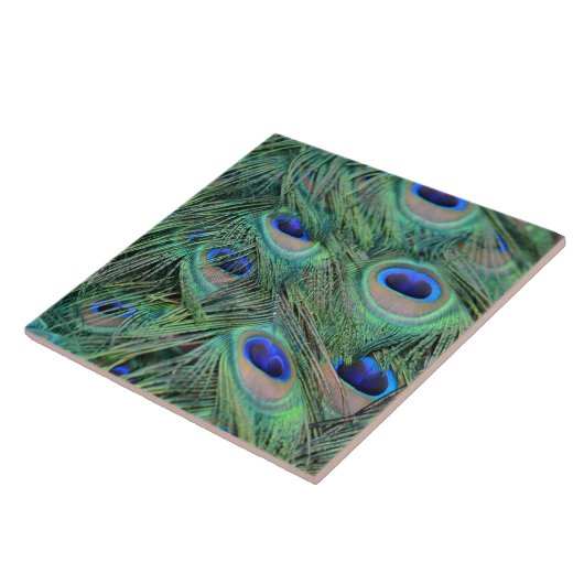 Kauai Peacock Feathers Tegeltje (Zijkant)