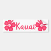 Kauai Pink Hibiscus Bumpersticker (Voorkant)