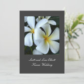 Kauai Plumeria Wedding Kaart (Staand voorkant)