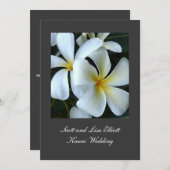 Kauai Plumeria Wedding Kaart (Voorkant / Achterkant)