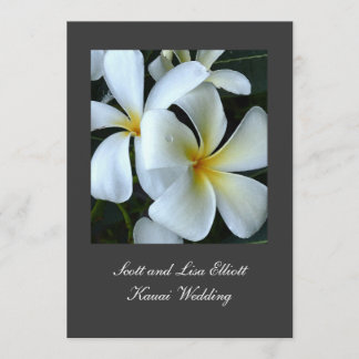 Kauai Plumeria Wedding Kaart