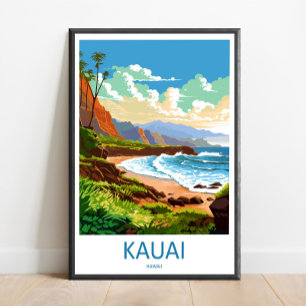 Kauai Reisprint Muur Kunst Kauai Muur Hanging Hom Poster