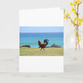 Kauai rooster kaart (Gele Bloem)