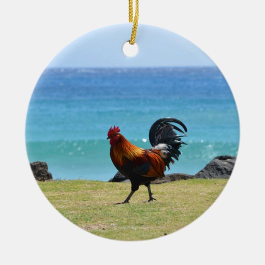 Kauai rooster keramisch ornament (Voorkant)