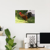 Kauai Rooster Poster (Thuiskantoor)