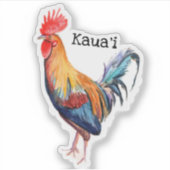 Kauai Rooster Sticker (Voorkant)