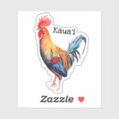 Kauai Rooster Sticker (Vel)
