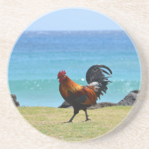 Kauai rooster zandsteen onderzetter