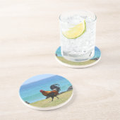 Kauai rooster zandsteen onderzetter (Zijkant)