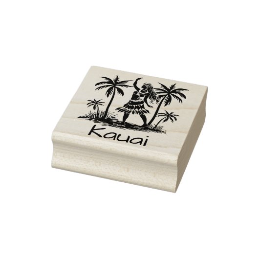 Kauai Rubber Stamp Hawaiian Dancer Palm Trees Rubberstempel (Stempel)