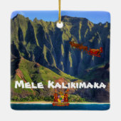 Kauai Schilderachtig kerstversiering Keramisch Ornament (Achterkant)