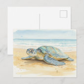 Kauai  Sea Turtles Resting at the Beach Briefkaart (Voorkant / Achterkant)