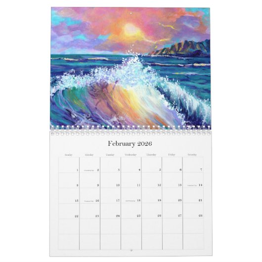 Kauai Seascapes en Landscapes Hawaiian Calendar Kalender (Feb 2026)