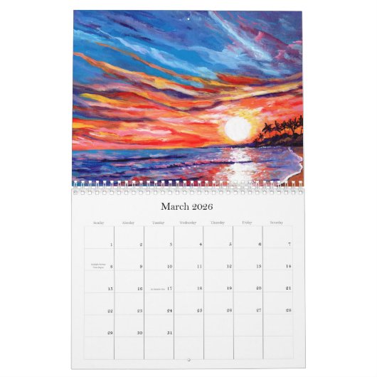 Kauai Seascapes en Landscapes Hawaiian Calendar Kalender (Mar 2026)