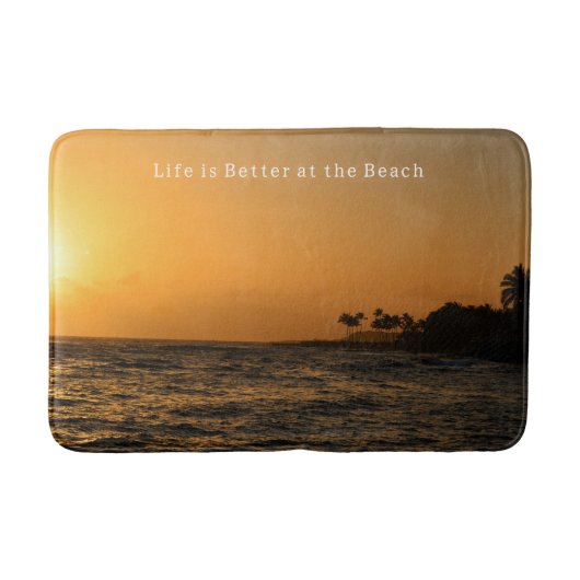 Kauai Strand Oceaan Zonsondergang Badmat (Voorkant)