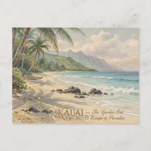 Kauai strand romantische schilderij briefkaart