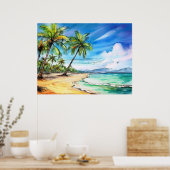 Kauai-stranddag Poster (Keuken)