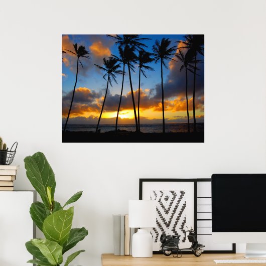 Kauai Sunrise Poster (Thuiskantoor)