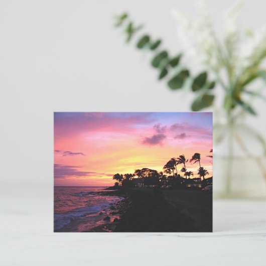 Kauai Sunset Briefkaart (Staand voorkant)