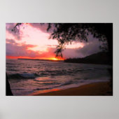 Kauai sunset canvas druk poster (Voorkant)