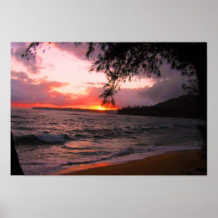Kauai sunset canvas druk poster