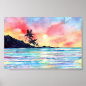 Kauai Sunset Poster (Voorkant)