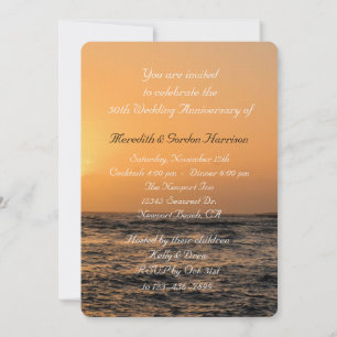 Kauai Sunset Wedding Jubileum Kaart