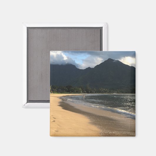 Kauai Surf Co. Hanalei Beach Koelkast Magnet (Voorkant / Achterkant)