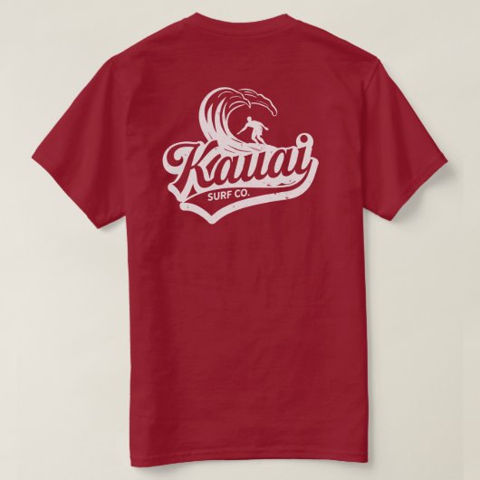 Kauai Surf Co. Mannen Vintage T-Shirt (Design achterkant)