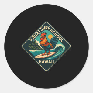 Kauai Surf Haan Kip Ronde Sticker