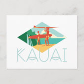 Kauai Surfers Briefkaart (Voorkant)