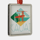 Kauai Surfers Metalen Ornament (Rechts)