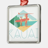 Kauai Surfers Metalen Ornament (Links)