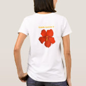 Kauai T-Shirt ~ Clusters van Red Hibiscus Flowers (Achterkant)