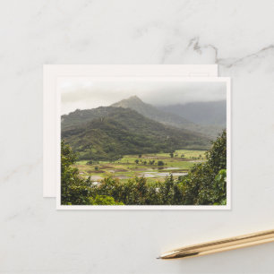 Kauai Tarotvelden in Hanalei vanuit Princeville Briefkaart