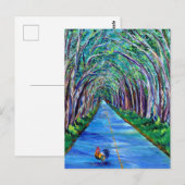 Kauai Tree Tunnel met Rooster Briefkaart (Voorkant / Achterkant)
