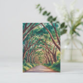 Kauai Tree Tunnel watercolor Briefkaart (Staand voorkant)