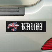 KAUAI - Tribal Honu HIFlag Bumpersticker (Op auto)