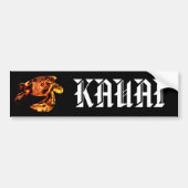 KAUAI - Tribal Honu Lava Bumpersticker (Voorkant)