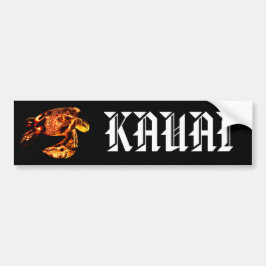 KAUAI - Tribal Honu Lava Bumpersticker