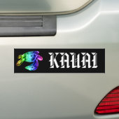 KAUAI - Tribal Honu Rainbow Bumpersticker (Op auto)