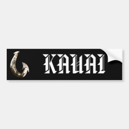 KAUAI - Tribal Hook Bumpersticker