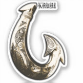Kauai Tribal Hook Sticker (Voorkant)