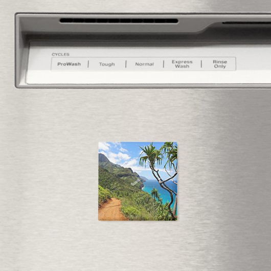 Kauai - tropisch landschap aan de kust van Na Pali Magneet (Insitu (Vaatwasser))