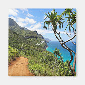 Kauai - tropisch landschap aan de kust van Na Pali Magneet (Voorkant)