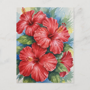 Kauai Tropische Bloemen waterverf Briefkaart