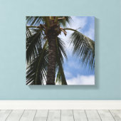 Kauai Tropische Palmboom Canvas Afdruk (Insitu (Houten vloer))