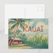 Kauai Vegetation village hut Briefkaart (Voorkant / Achterkant)