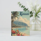 Kauai vintage briefkaart (Staand voorkant)